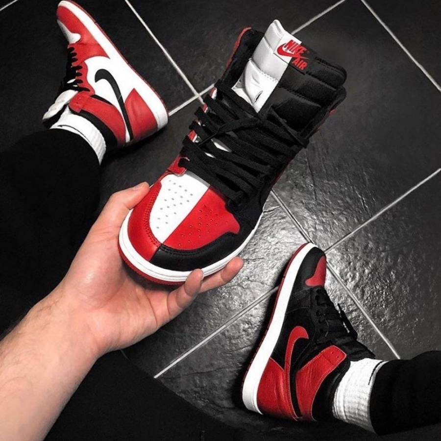 On-foot of the Air Jordan 1