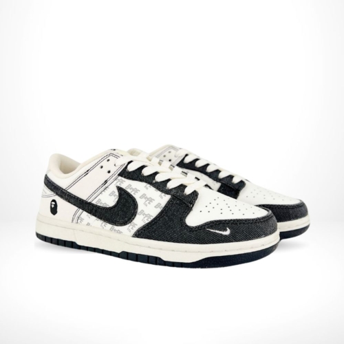Angled front view of a full pair of Nike SB Dunk Low