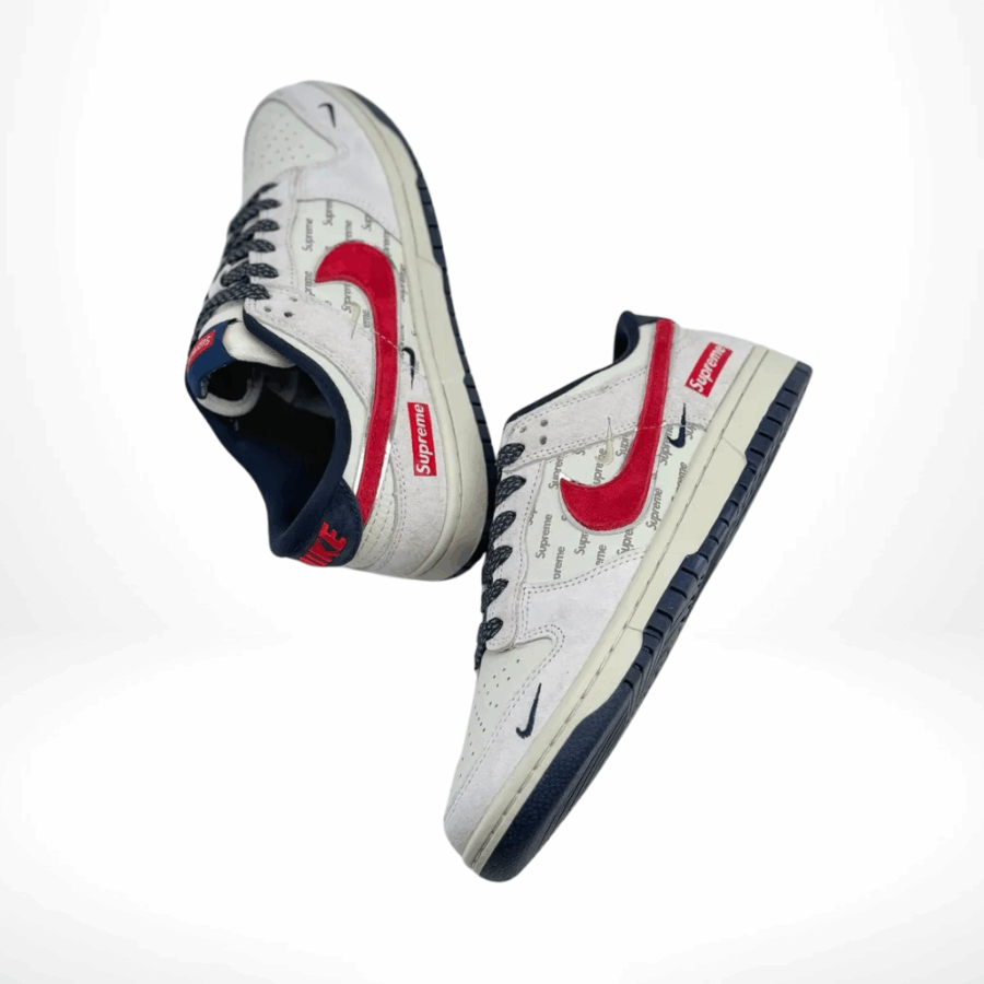 Nike SB Dunk Low X supreme Joint Gray Pig Eight Red Hook - Image 3