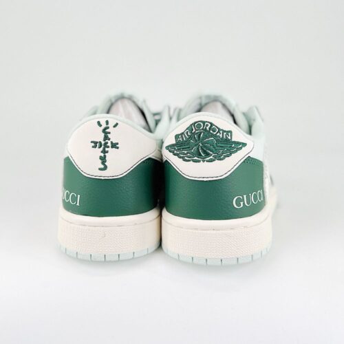 Air Jordan 1 Low x Travis Scott x Gucci TS Joint Barb Green Custom - Image 5