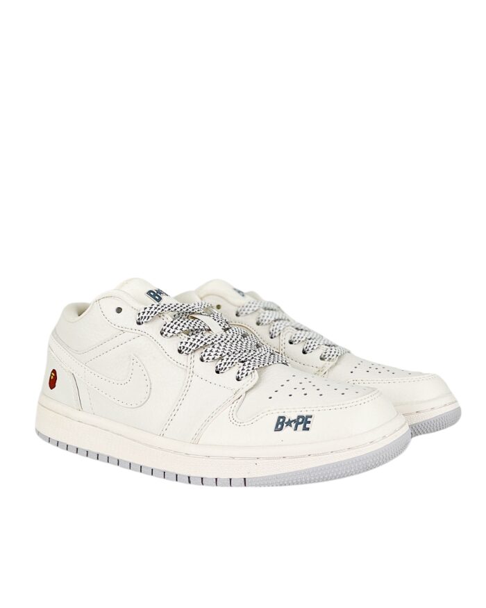 NIKE AIR JORDAN 1 LOW BAPE OFF WHITE GREY