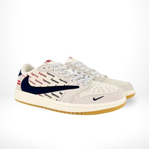 Angled side view of the custom Air Jordan 1 Low