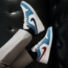 On-foot photo of the Air Jordan 1 Low