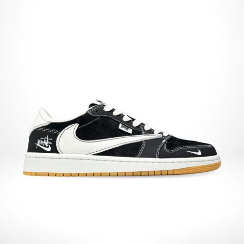 Air Jordan 1 Low X Travis Scott X Stussy Black White Gum Custom