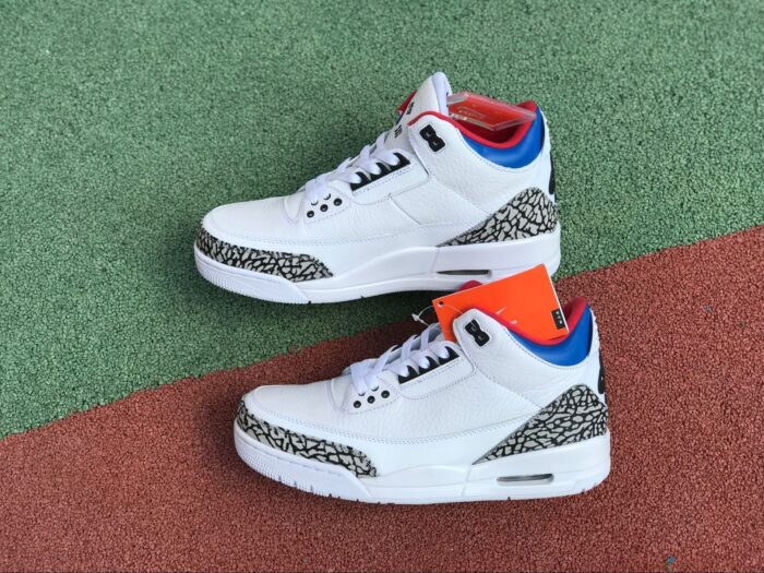 NIKE AIR JORDAN 3 RETRO SEOUL WHITE RED BLUE AV8370 100 - Image 5