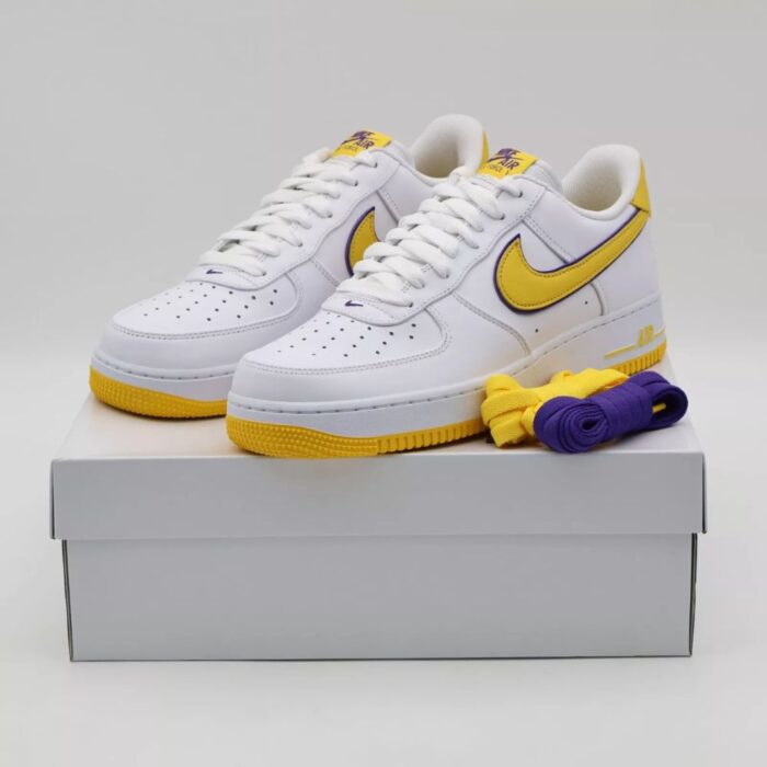 NIKE KOBE BRYANT X AIR FORCE 1 LOW LAKERS HOME VARSITY MAIZE FZ1151 100 - Image 3