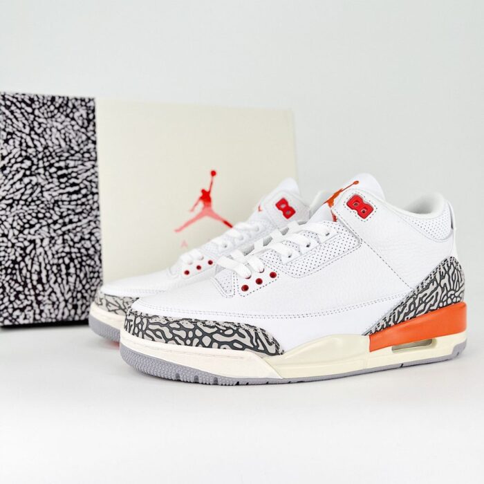 NIKE AIR JORDAN 3 GEORGIA PEACH WHITE SAIL CEMENT GREY COSMIC CLAY CK9246 121 - Image 2