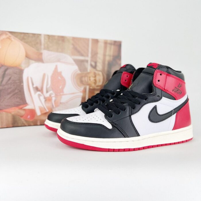 NIKE AIR JORDAN 1 HIGH OG BLACK TOE REIMAGINED BLACK VARSITY RED WHITE DZ5485 106 - Image 2