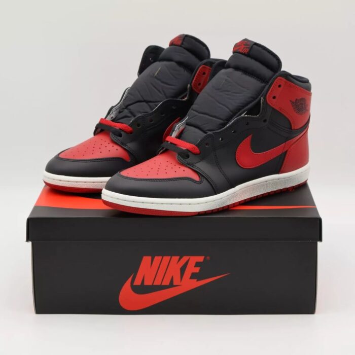 NIKE AIR JORDAN HIGH 85 BRED BLACK VARSITY RED WHITE HV6674 067 - Image 2