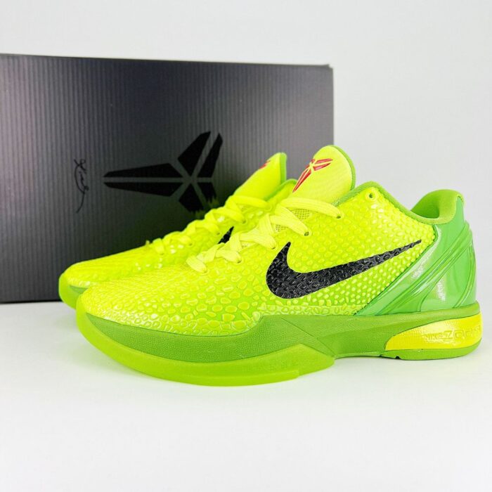 NIKE KOBE 6 PROTRO GRINCH GREEN APPLE VOLT CRIMSON BLACK CW2190 300 - Image 2