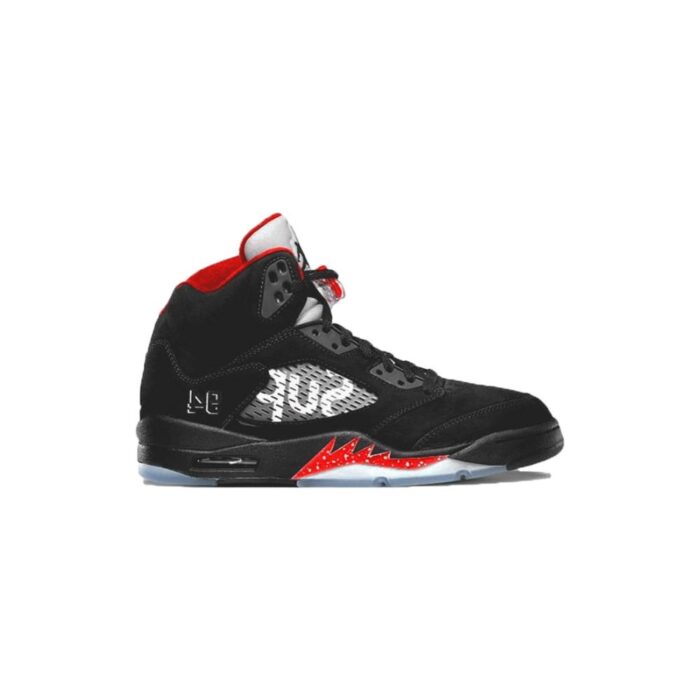 NIKE AIR JORDAN 5 RETRO SUPREME BLACK 824371 001 - Image 2
