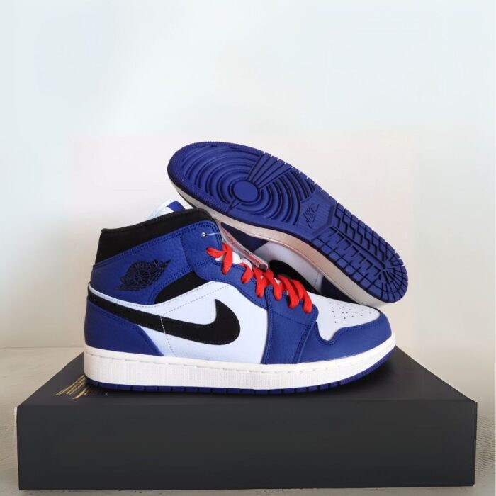 NIKE AIR JORDAN 1 MID DEEP ROYAL BLUE BLACK 852542 400 - Image 2