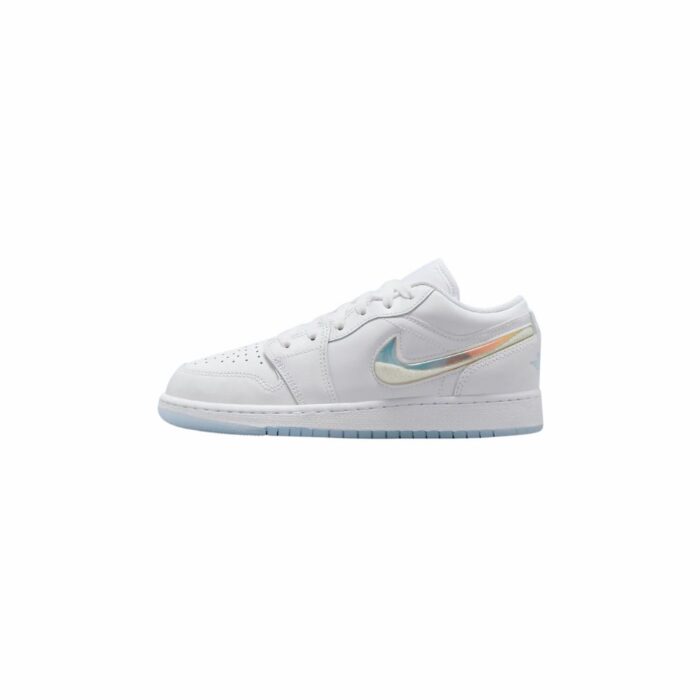 NIKE AIR JORDAN 1 LOW GLITTER SWOOSH FQ9112 100 - Image 2