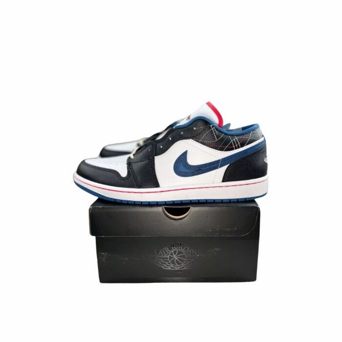 NIKE AIR JORDAN 1 LOW SE BLACK INDUSTRIAL BLUE FV3622 141 - Image 2