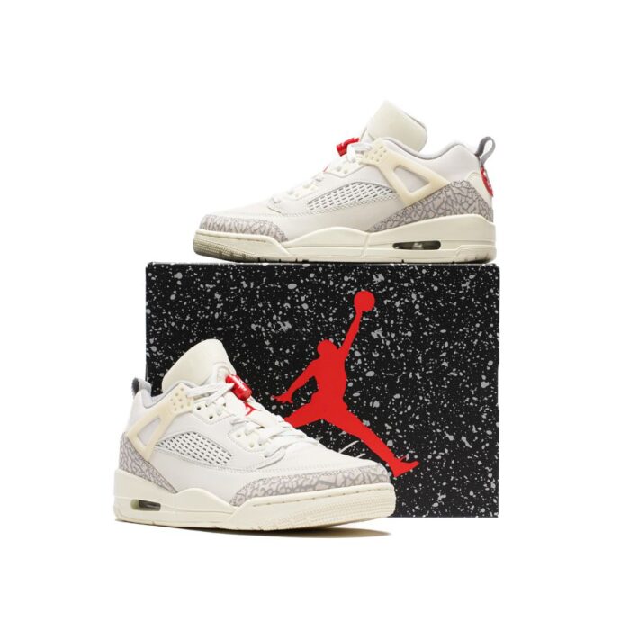 NIKE AIR JORDAN SPIZIKE LOW SAIL UNIVERSITY RED FQ1759 100 - Image 2