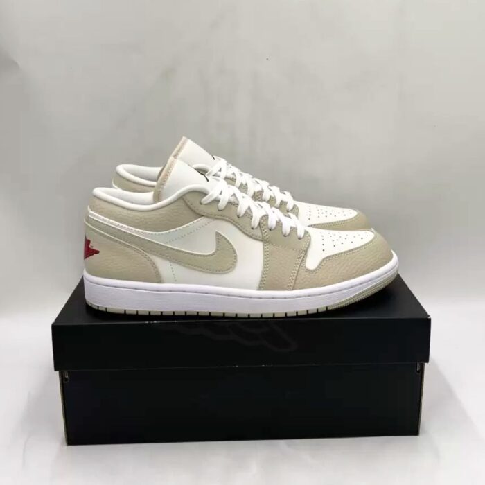 NIKE AIR JORDAN 1 LOW SE SAIL RATTAN UNIVERSITY RED FB7168 121 - Image 2
