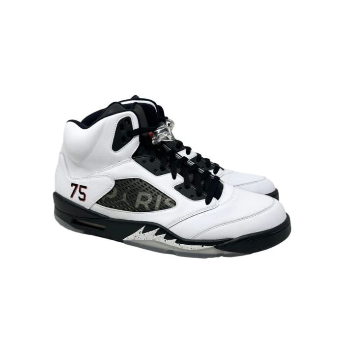 NIKE AIR JORDAN 5 RETRO PARIS SAINT GERMAIN WHITE FA18 MNJDLS 735 - Image 2