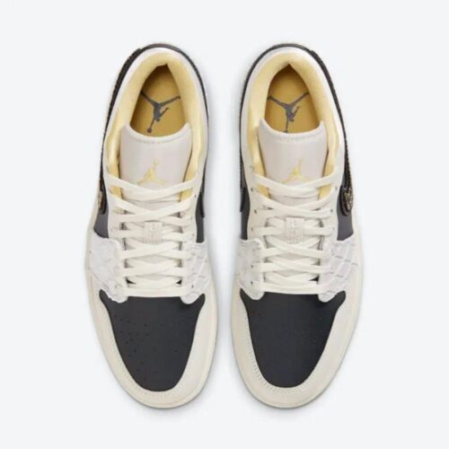 NIKE AIR JORDAN 1 LOW BEADED SWOOSH DV1762 001 - Image 3