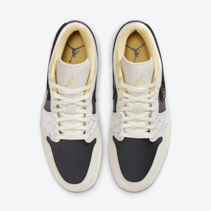 NIKE AIR JORDAN 1 LOW BEADED SWOOSH DV1762 001 - Image 3
