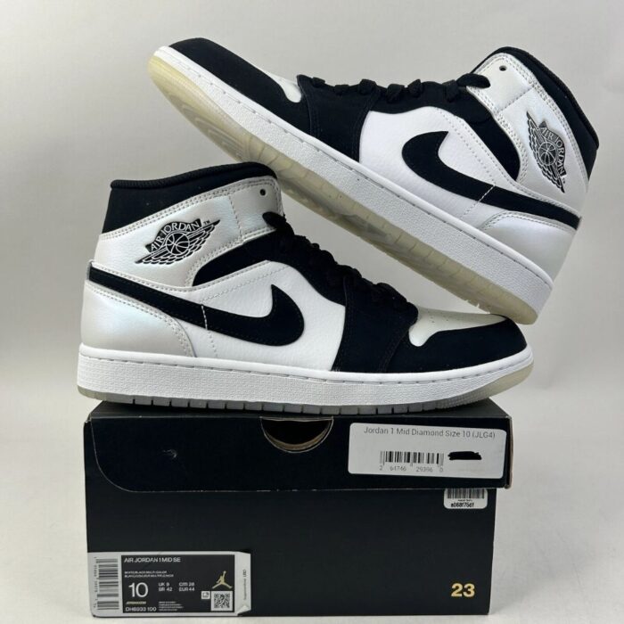 NIKE AIR JORDAN 1 MID DIAMOND SHORTS DH6933 100 - Image 2
