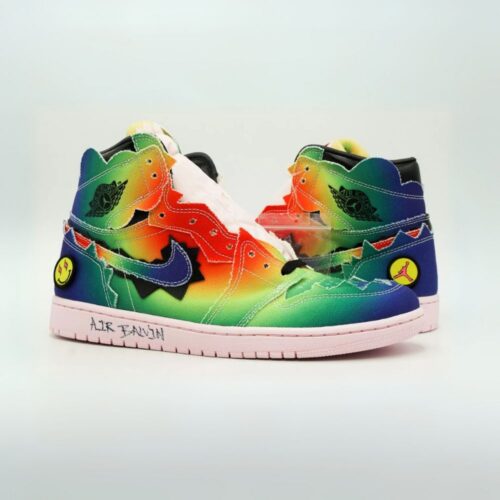 NIKE AIR JORDAN 1 X BALVIN HIGH OG MULTI DC3481 900 - Image 2