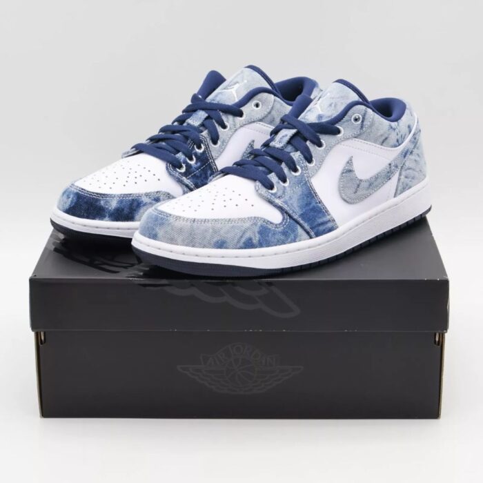 NIKE AIR JORDAN 1 LOW SE WASHED DENIM CZ8455 100 - Image 2
