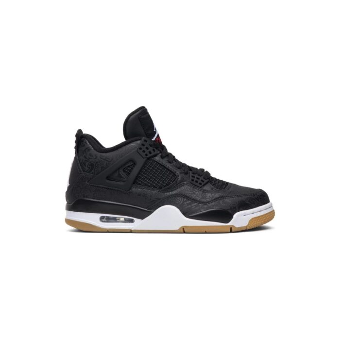 NIKE AIR JORDAN 4 RETRO LASER BLACK GUM CI1184 001 - Image 2
