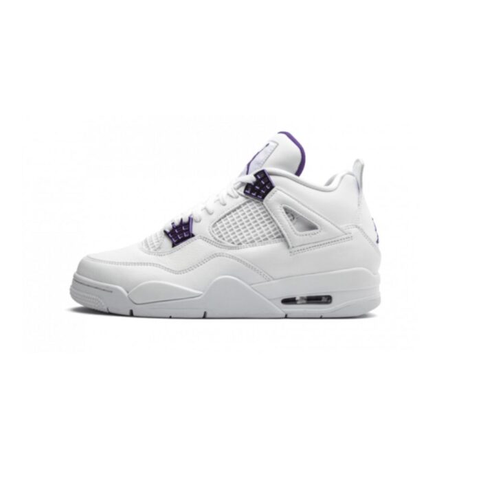 NIKE AIR JORDAN 4 RETRO METALLIC PURPLE GS 408452 115 - Image 3
