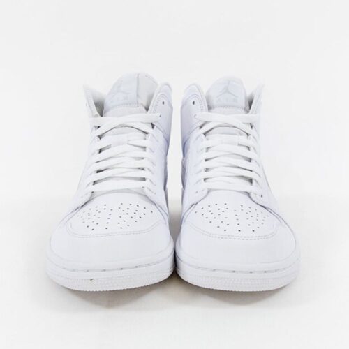 NIKE AIR JORDAN 1 MID WHITE PURE PLATINUM 554724 104 - Image 3