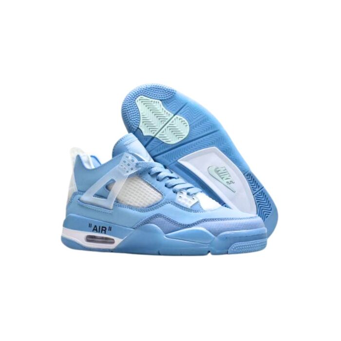 NIKE AIR JORDAN 4 RETRO X OW ICE BLUE - Image 2
