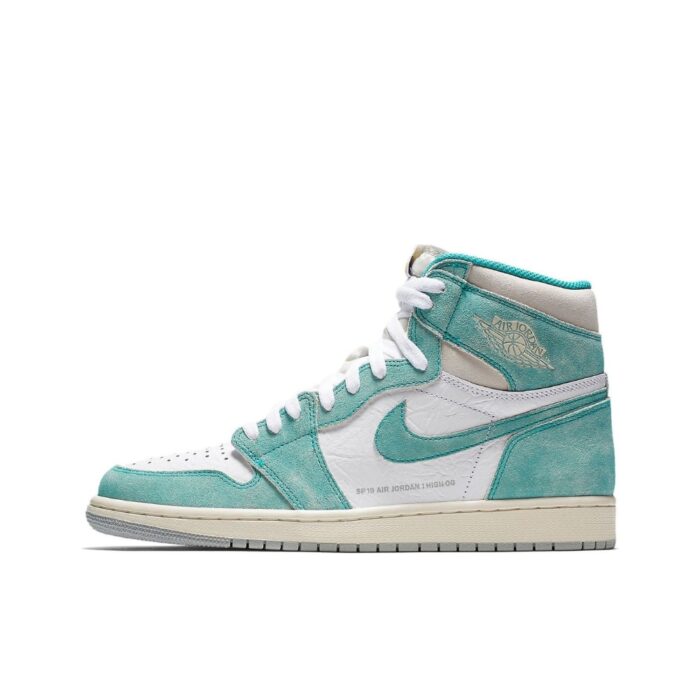 NIKE AIR JORDAN 1 RETRO HIGH TURBO GREEN SAIL WHITE LT SMOKE GREY 555088 311 - Image 3
