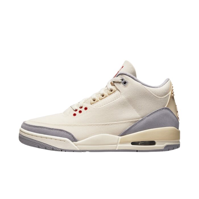 NIKE AIR JORDAN 3 MUSLIN UNIVERSITY RED CEMENT GREY SAIL DH7139 100 - Image 3
