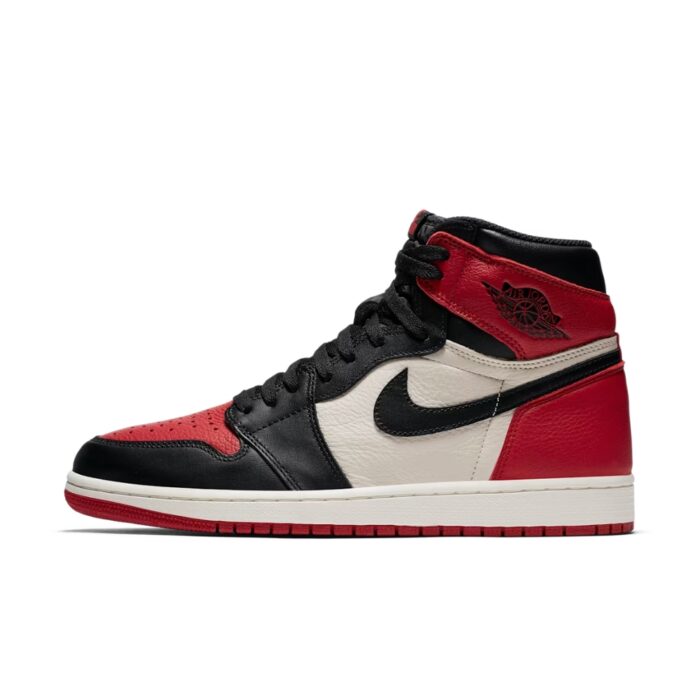NIKE AIR JORDAN 1 RETRO HIGH BRED TOE GYM RED BLACK SUMMIT WHITE 555088 610 - Image 3