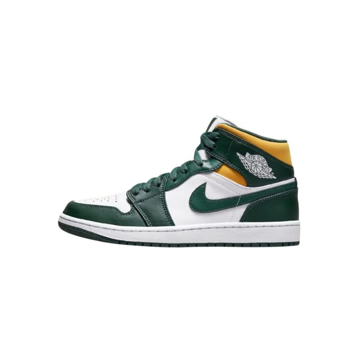 NIKE AIR JORDAN 1 MID SONICS GREEN YELLOW WHITE 554724 371 - Image 3