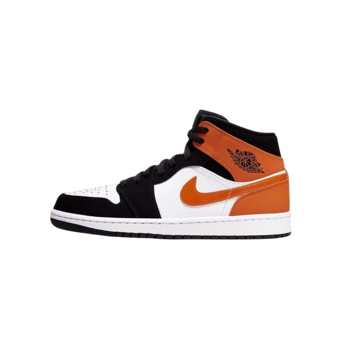 NIKE AIR JORDAN 1 MID SHATTERED BACKBOARD BLACK STARFISH WHITE 554724 058 - Image 3