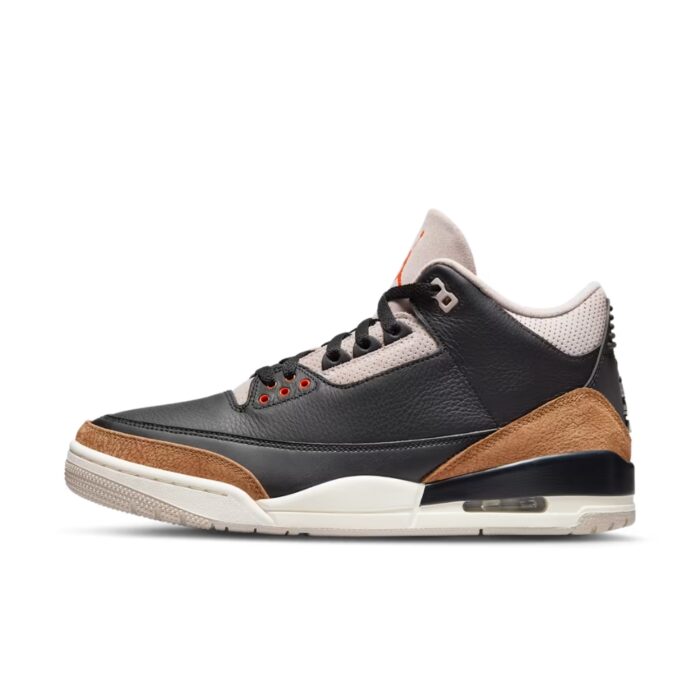 NIKE AIR JORDAN 3 DESERT ELEPHANT BLACK RUSH ORANGE FOSSIL STONE SAIL CT8532 008 - Image 3