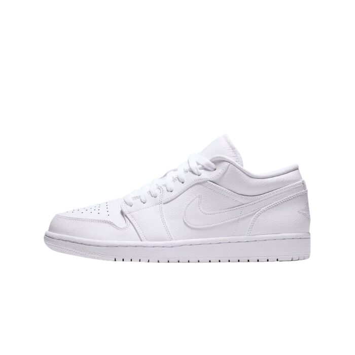 NIKE AIR JORDAN 1 LOW TRIPLE WHITE 553558 112 - Image 3