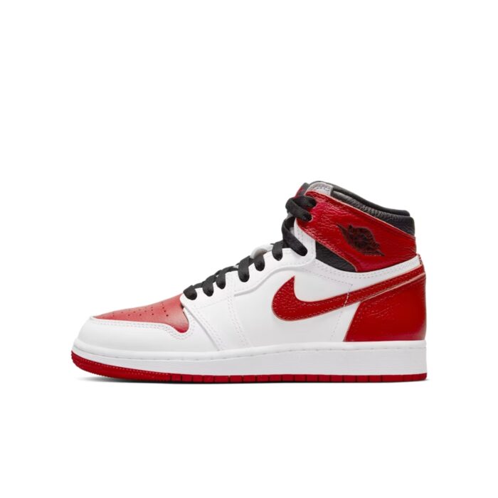 NIKE AIR JORDAN 1 HIGH OG HERITAGE WHITE UNIVERSITY RED BLACK 555088 161 - Image 3