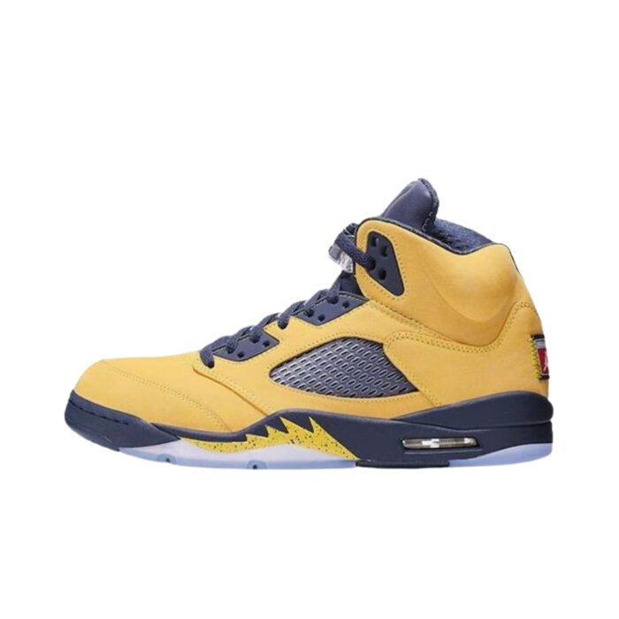 NIKE AIR JORDAN 5 RETRO MICHIGAN AMRILLO COLLEGE NAVY CQ9541 704 - Image 3