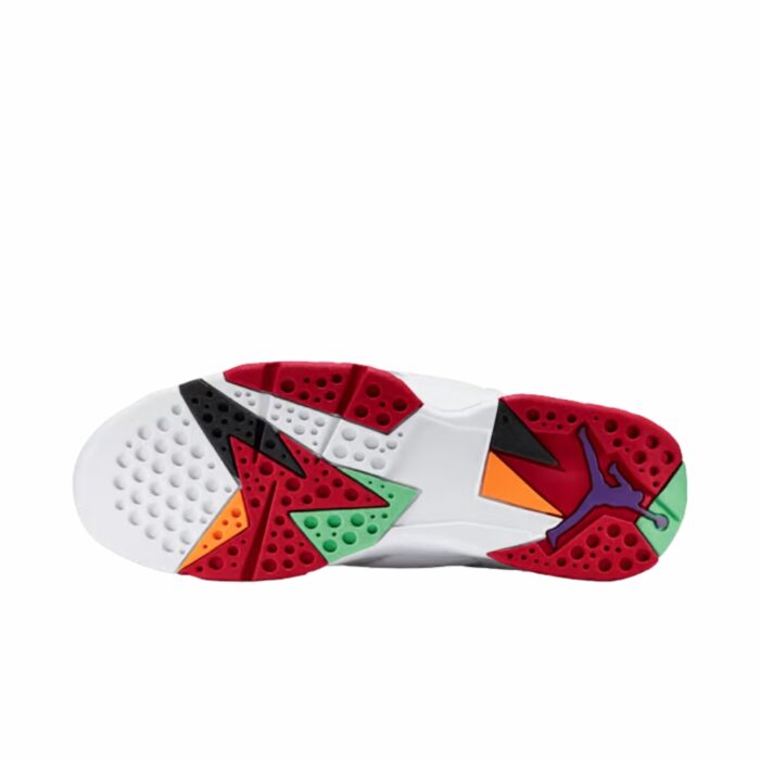 NIKE AIR JORDAN 7 RETRO HARE WHITE TRUE RED LIGHT SILVER TOURMALINE 304775 125 - Image 6