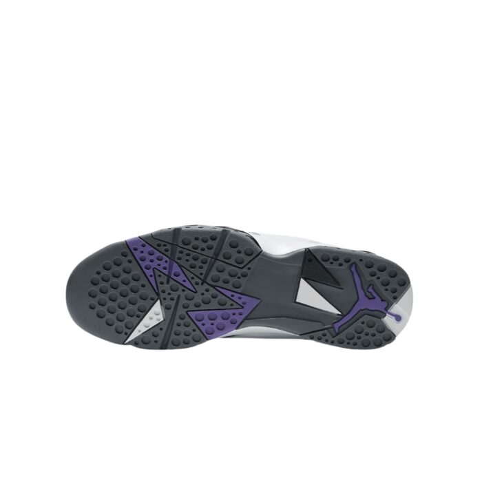 NIKE AIR JORDAN 7 RETRO FLINT 2021 WHITE FLINT GREY BLACK VARSITY PURPLE CU9307 100 - Image 6