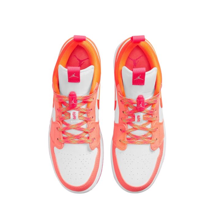 NIKE AIR JORDAN 1 LOW UTILITY HYPER CRIMSON WHITE GLOSS DUTCH ORANGE DJ0530 801 - Image 4