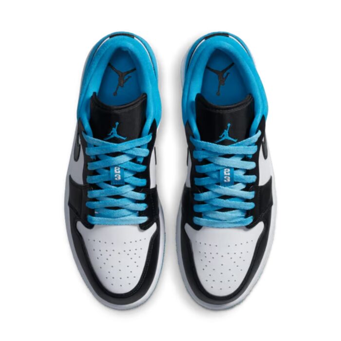 NIKE AIR JORDAN 1 LOW LASER BLUE BLACK WHITE CK3022 004 - Image 4