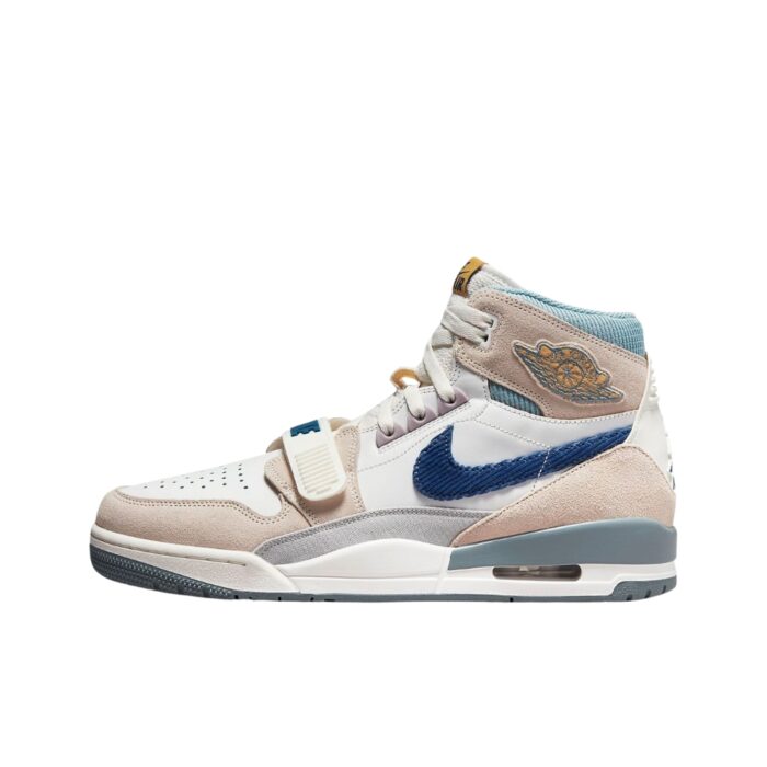 NIKE AIR JORDAN LEGACY 312 CORDUROY SWOOSH CREAM WHITE BLUE DQ53487 141 - Image 3