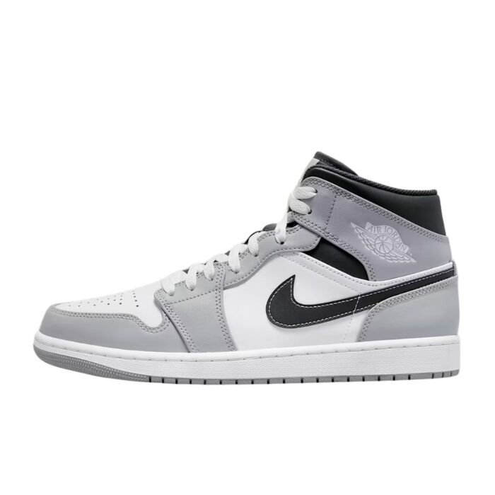 NIKE AIR JORDAN 1 MID LIGHT SMOKE GREY ANTHRACITE WHITE 554724 078 - Image 3