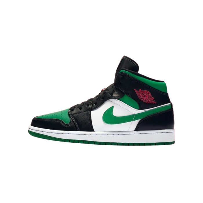 NIKE AIR JORDAN 1 MID BLACK PINE GREEN WHITE GYM RED 554724 067 - Image 3