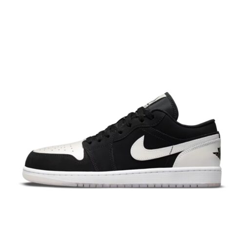 NIKE AIR JORDAN 1 LOW DIAMOND SHORTS BLACK AND WHITE DH6931 001 - Image 3