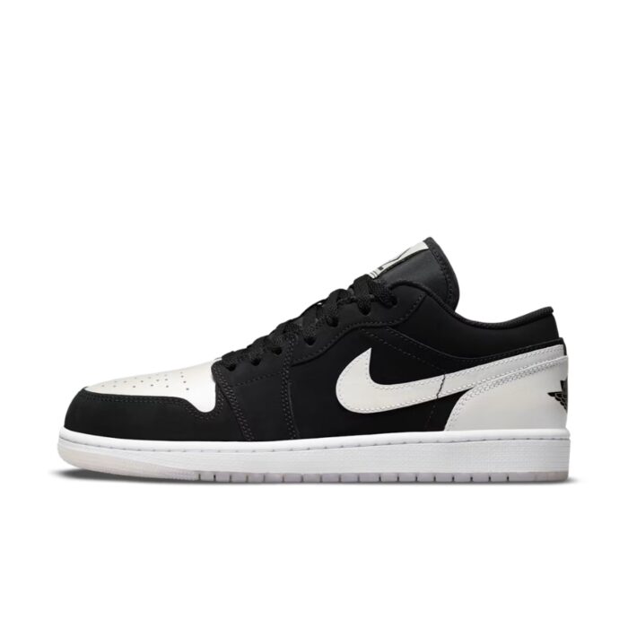 NIKE AIR JORDAN 1 LOW DIAMOND SHORTS BLACK AND WHITE DH6931 001 - Image 3