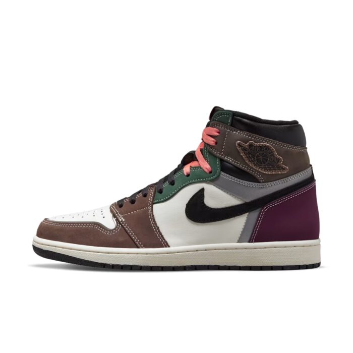 NIKE AIR JORDAN 1 HAND CRAFTED BLACK ARCHEO BROWN DARK CHOCOLATE DH3097 001 - Image 3