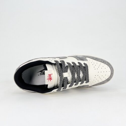 Nike SB Dunk Low X Stussy Snake Year Limited Edition White Grey  - Image 4